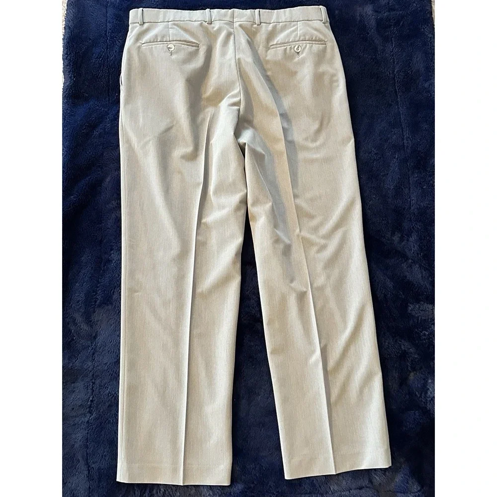 1946 by Ballin Mens 38x30‎ Gray Dress Pants Total Comfort Stretch Flat Front